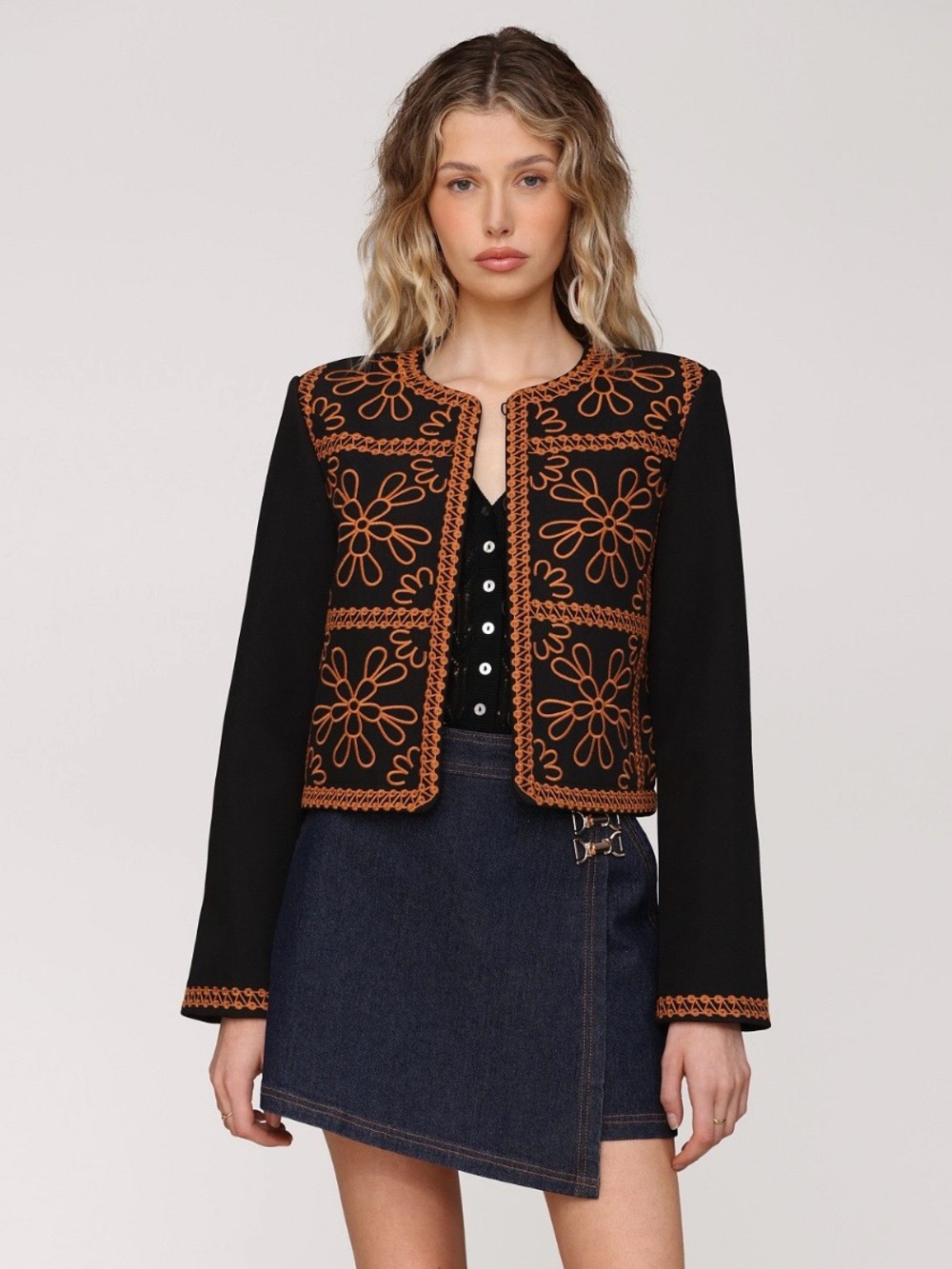 Avec Les Filles Embroidered Jacket